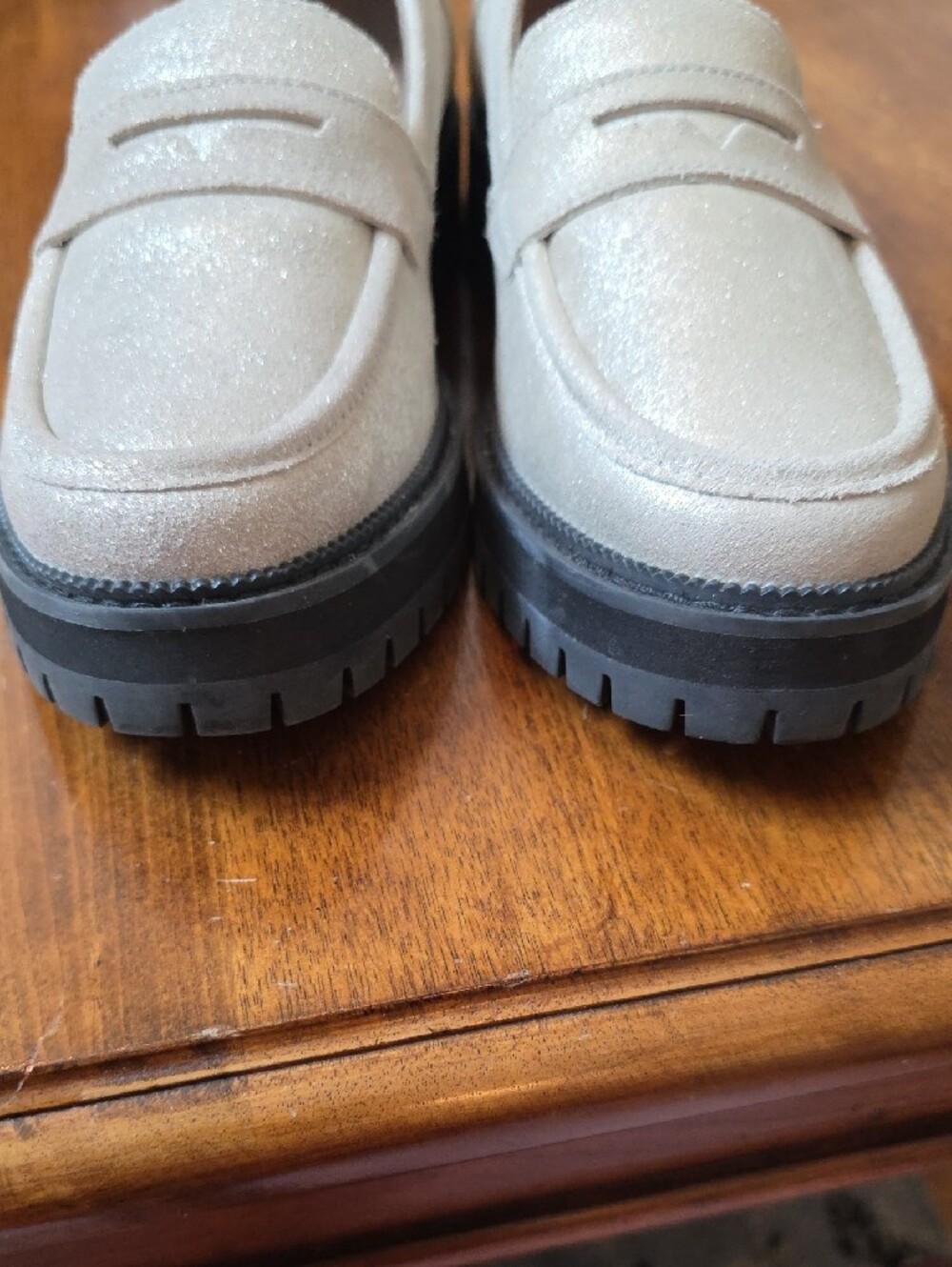 TOMS NWOT Women's Cara Shimmer Casual Preppy Penny Loafers Sz 9 - Picture 7 of 11